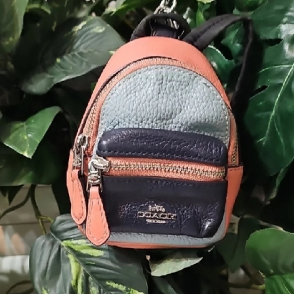 Coach Multicolor Mini Backpack Keychain - Picture 3 of 11